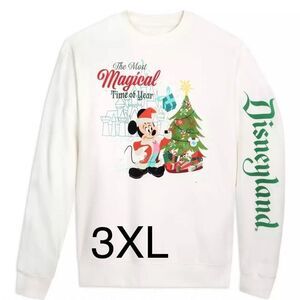 NEW Santa Mickey Mouse Pullover Sweatshirt Adults Disneyland NWT IN HAND